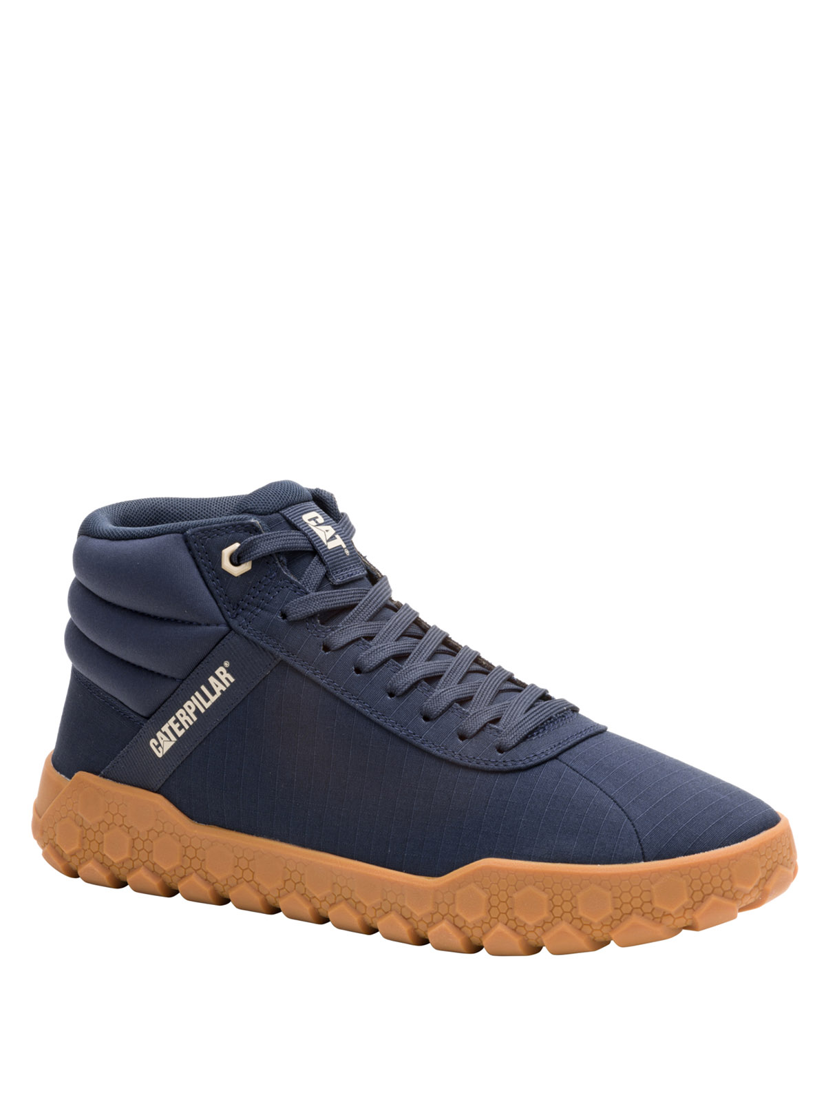ZAPATILLA CON CAÑA HOMBRE HEX PLUS MID CANVAS AZUL CAT - 1