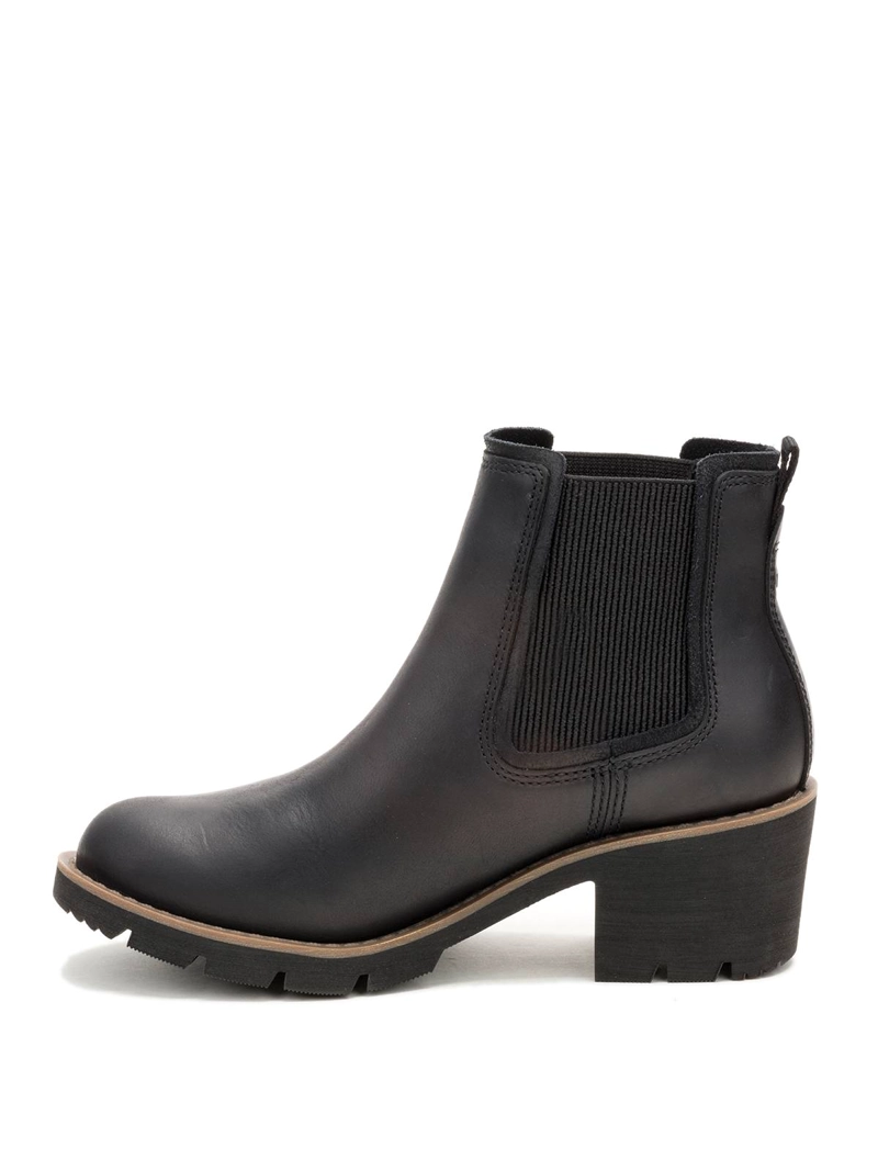 BOTIN CUERO MUJER REWRITE CHELSEA EN COLOR NEGRO CAT - 4