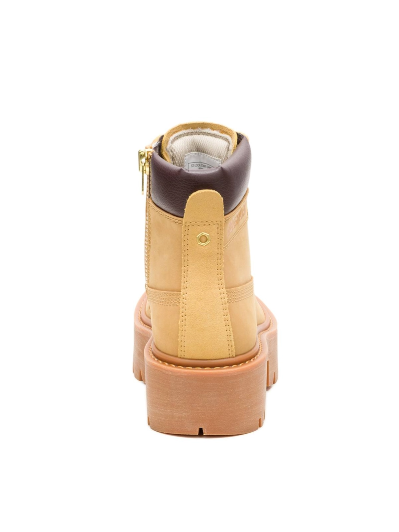 BOTIN CUERO MUJER COLORADO MAX 6 ZIP CAFE  CLARO CAT - 6