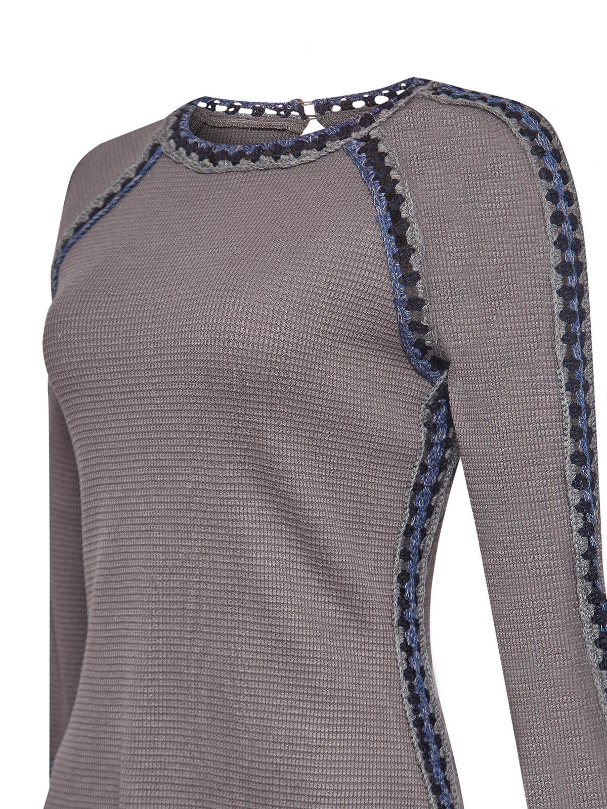 POLERA ALGODÓN ORGÁNICO MUJER ROCKFORD AZUL MAROMA - 4