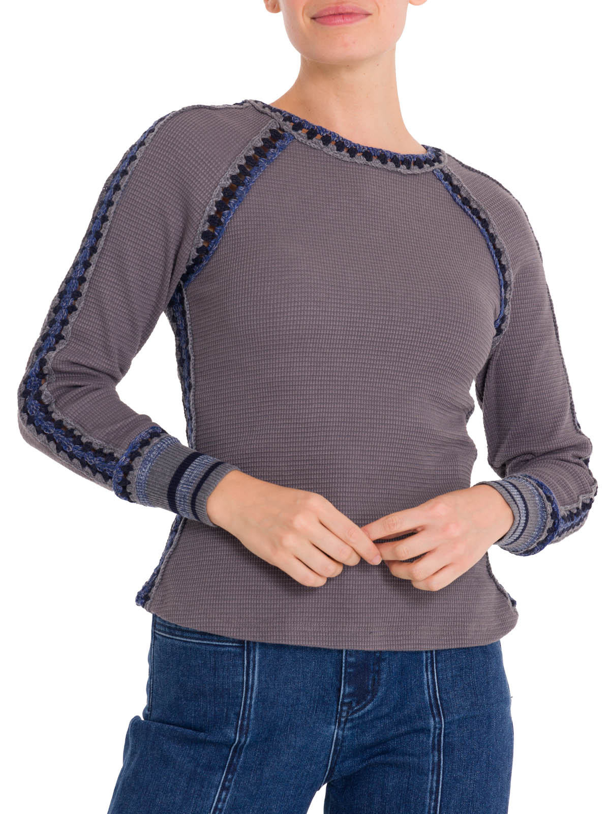 POLERA ALGODÓN ORGÁNICO MUJER ROCKFORD AZUL MAROMA - 5