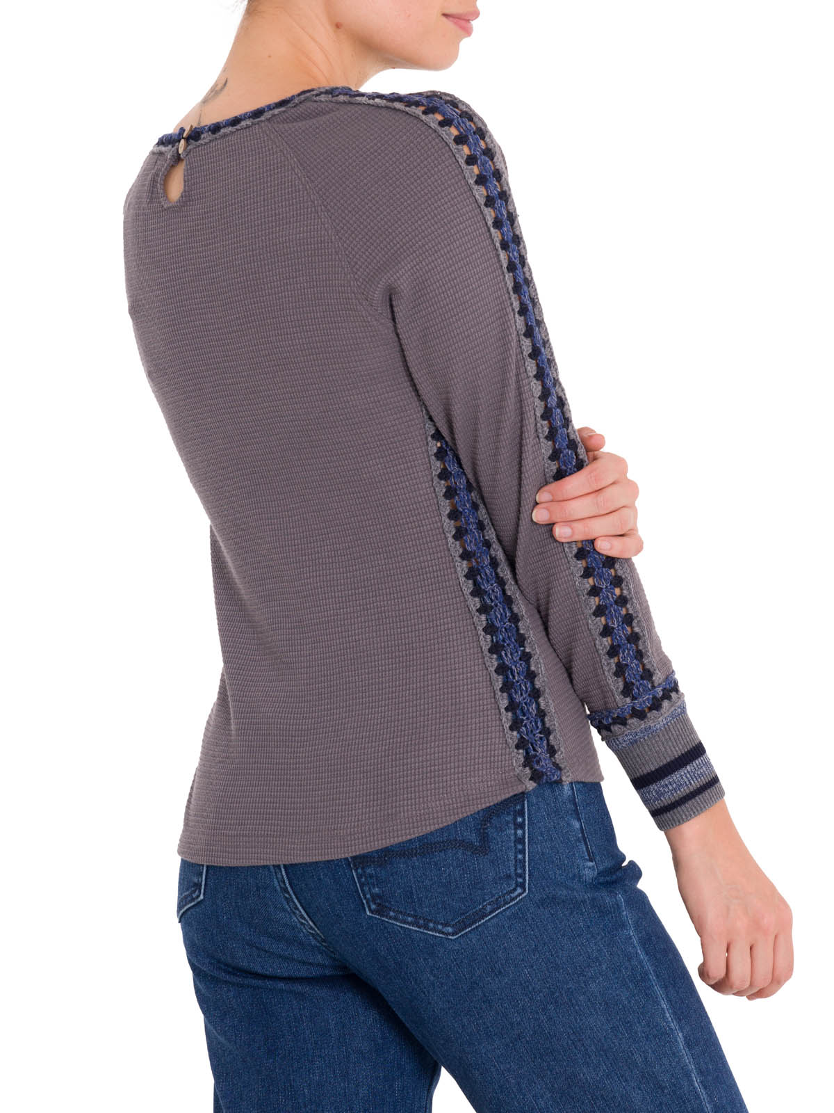 POLERA ALGODÓN ORGÁNICO MUJER ROCKFORD AZUL MAROMA - 7