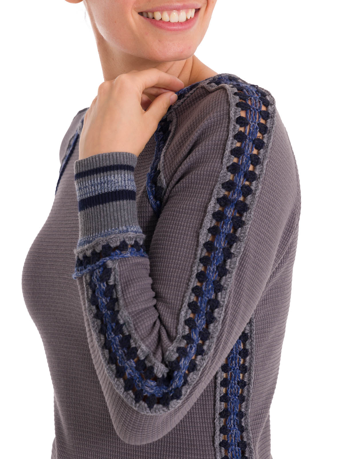 POLERA ALGODÓN ORGÁNICO MUJER ROCKFORD AZUL MAROMA - 8
