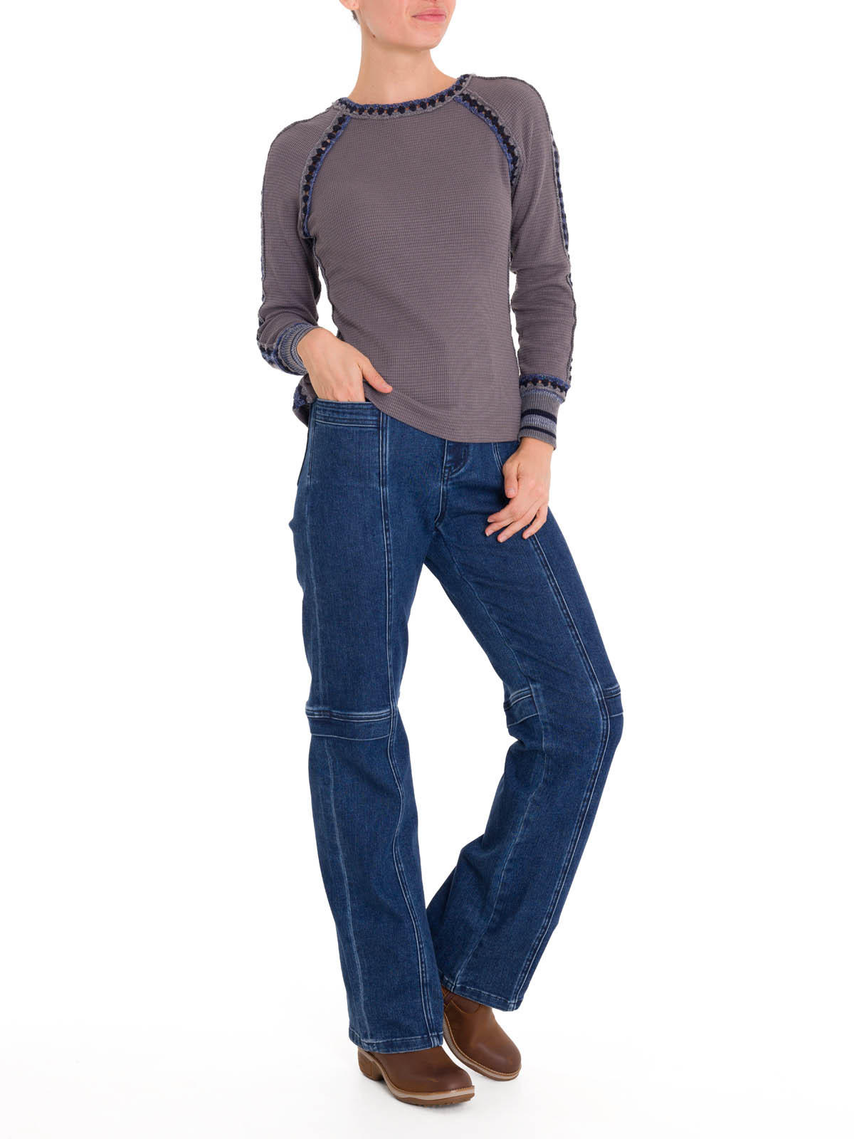 POLERA ALGODÓN ORGÁNICO MUJER ROCKFORD AZUL MAROMA - 9