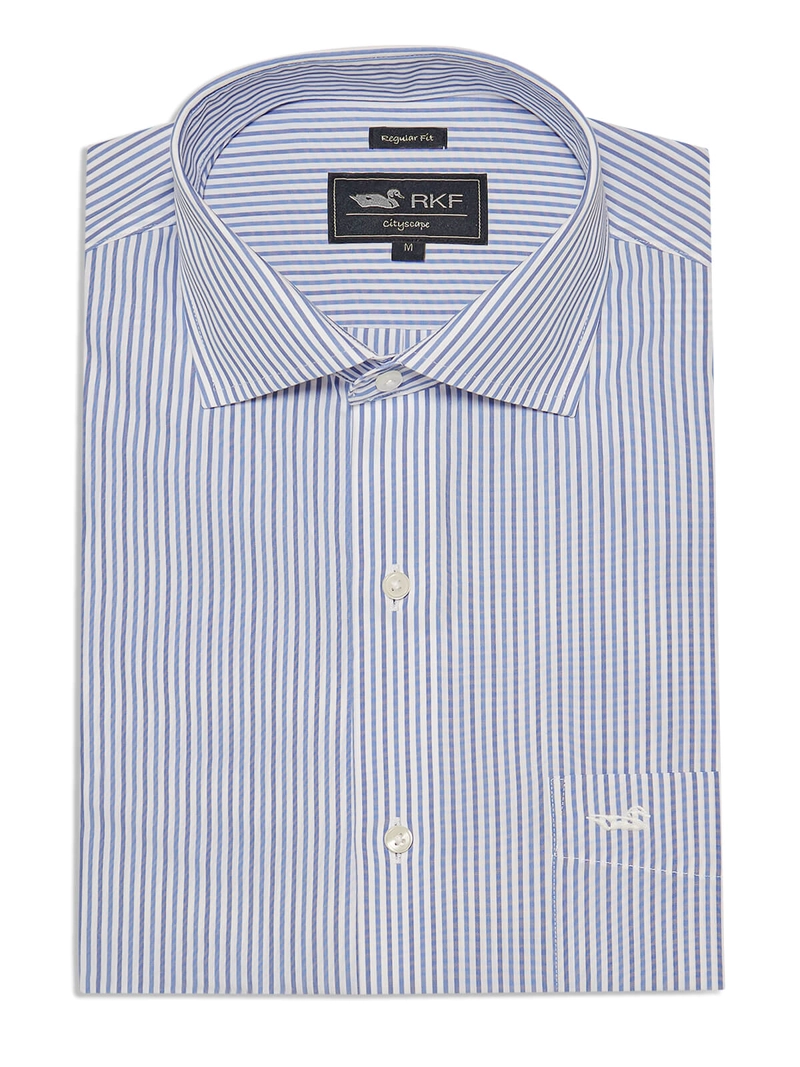 CAMISA ALGODÓN ORGÁNICO HOMBRE ROCKFORD BLANCO CUELLO ITALIANO WF - 1