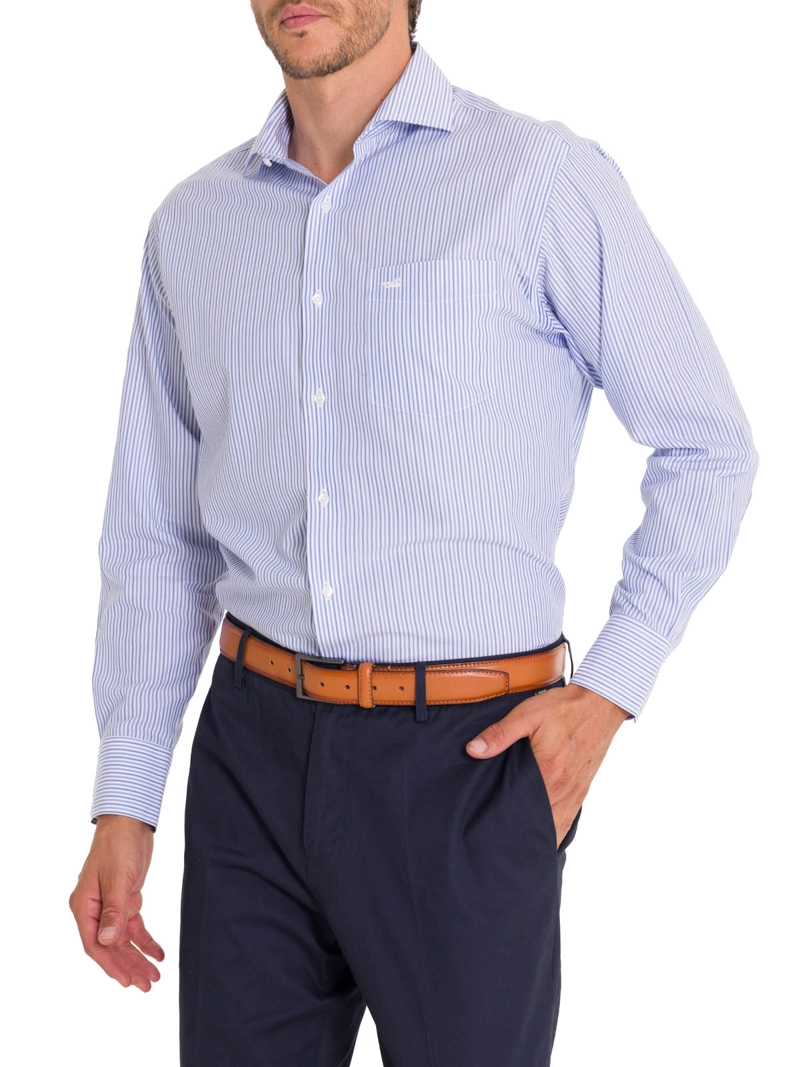 CAMISA ALGODÓN ORGÁNICO HOMBRE ROCKFORD BLANCO CUELLO ITALIANO WF - 8