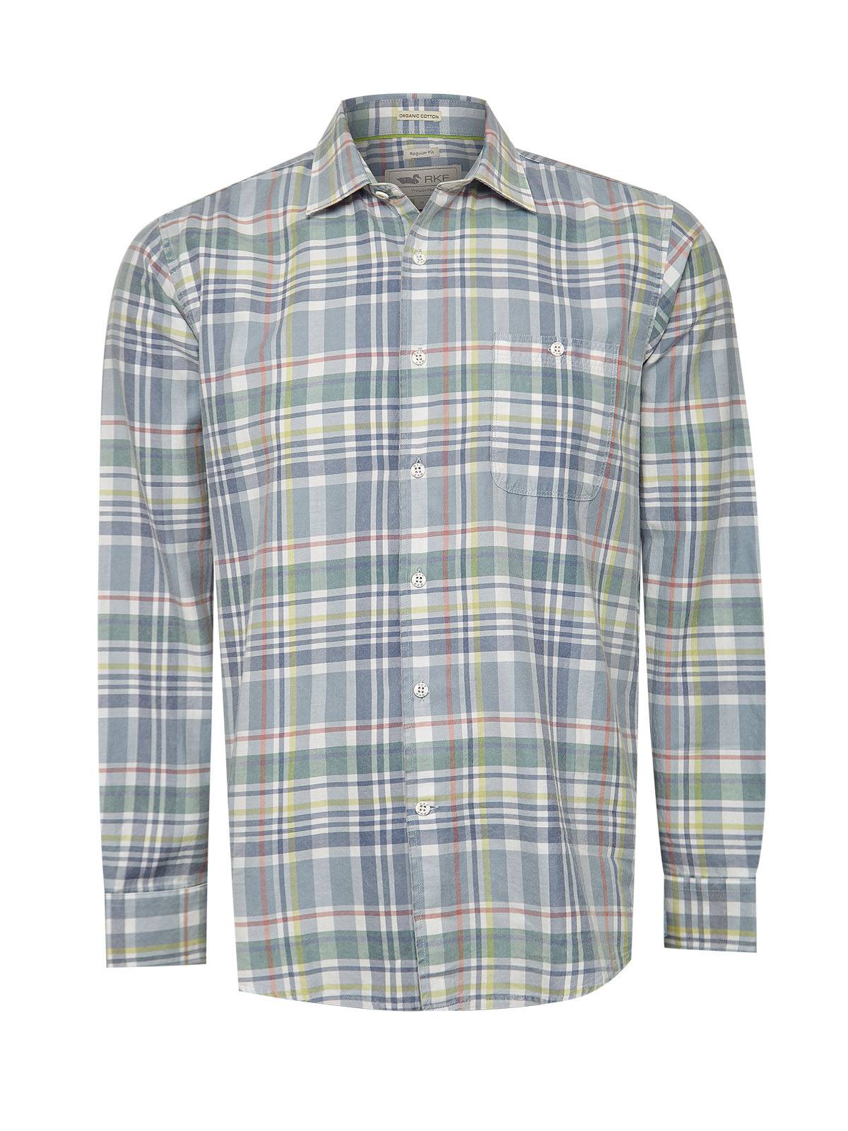 CAMISA ALGODÓN ORGÁNICO HOMBRE ROCKFORD AZUL ARBED - 1