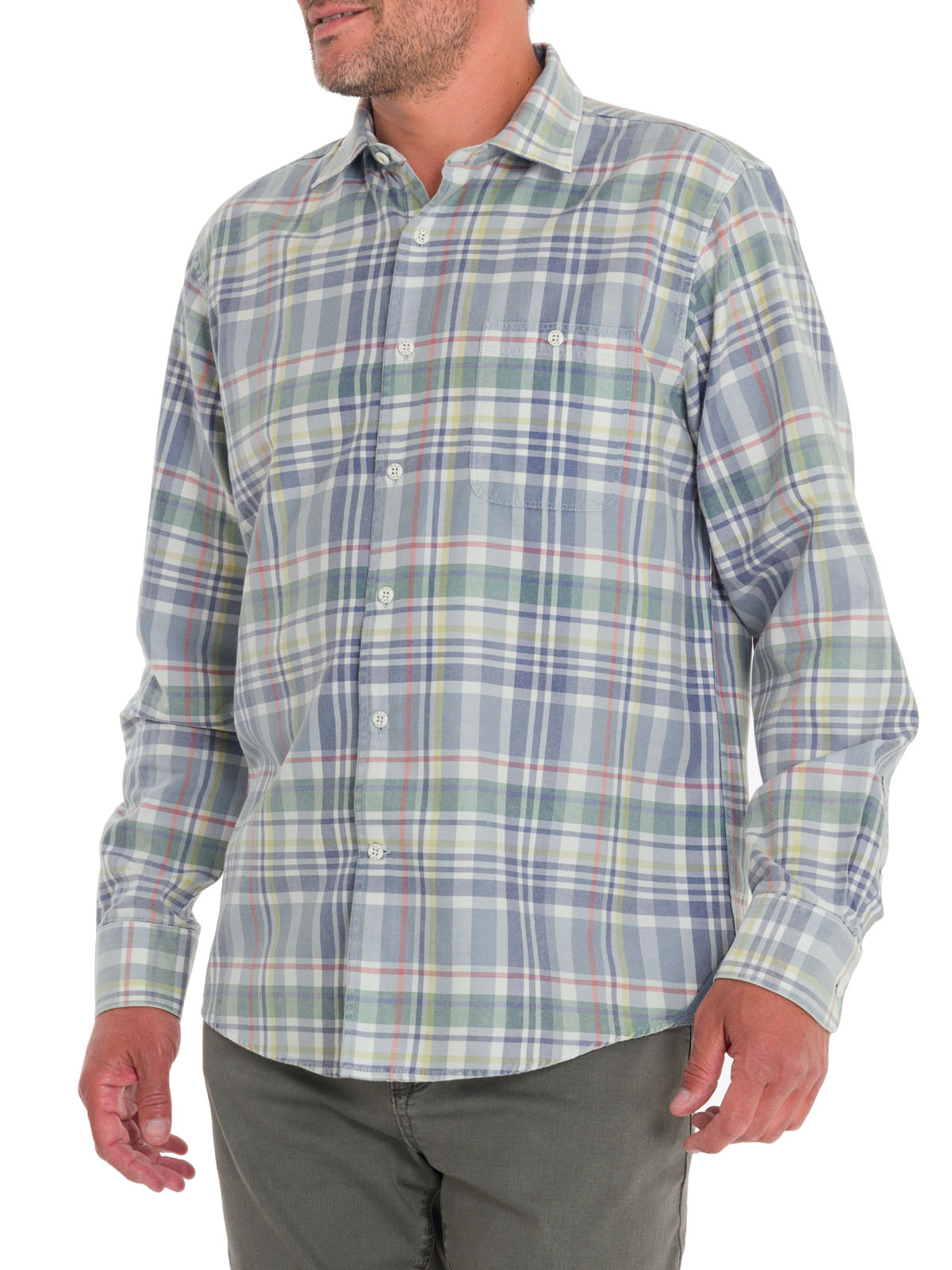 CAMISA ALGODÓN ORGÁNICO HOMBRE ROCKFORD AZUL ARBED - 5