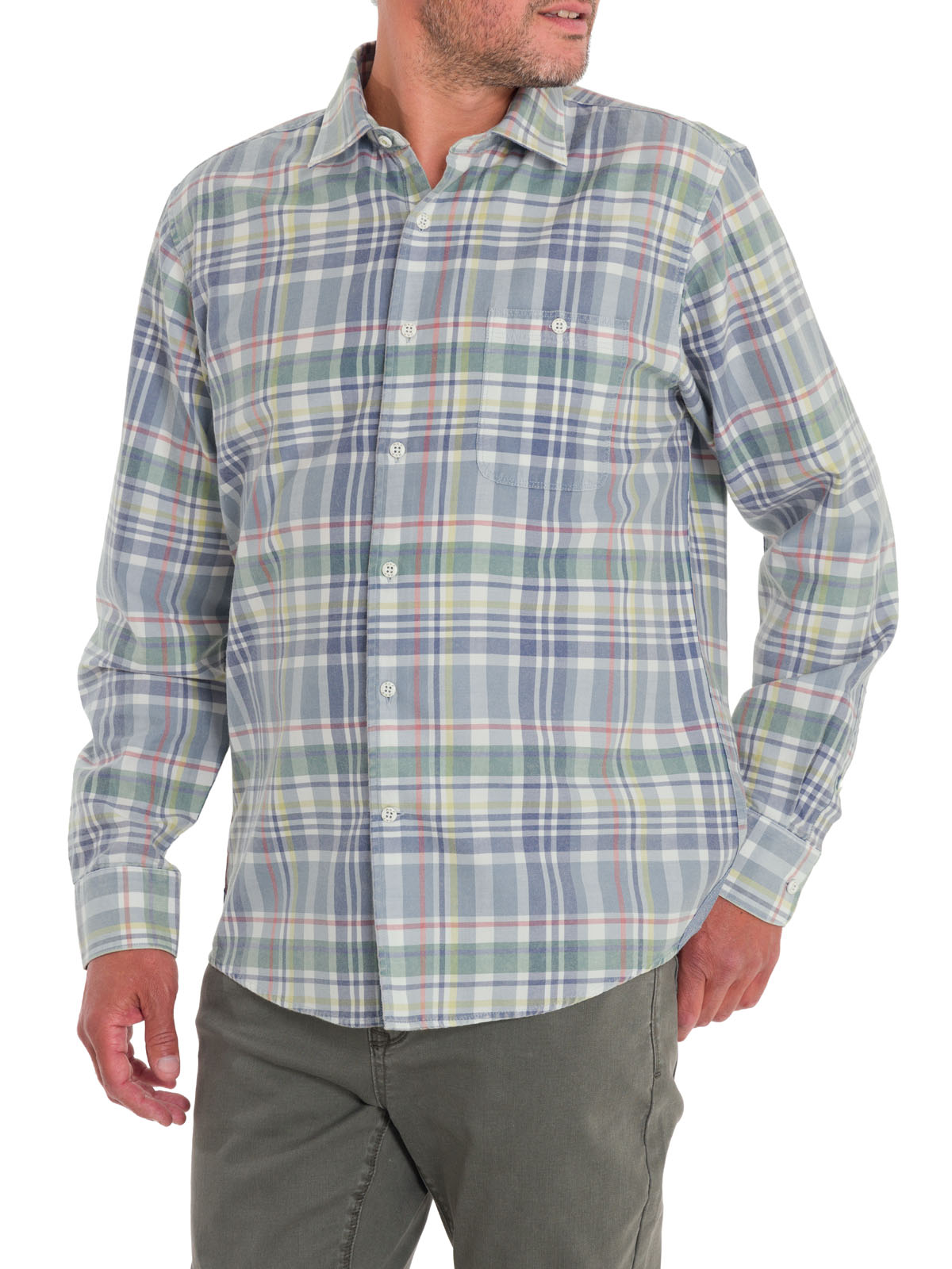 CAMISA ALGODÓN ORGÁNICO HOMBRE ROCKFORD AZUL ARBED - 6