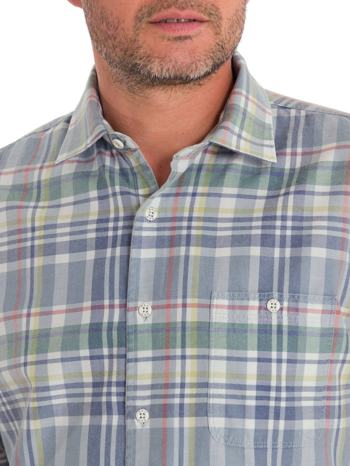 CAMISA ALGODÓN ORGÁNICO HOMBRE ROCKFORD AZUL ARBED - 8