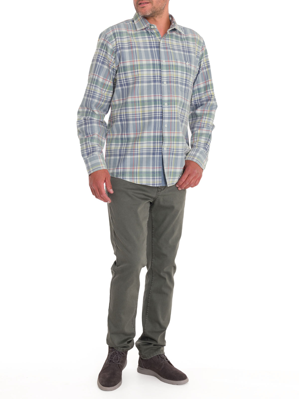 CAMISA ALGODÓN ORGÁNICO HOMBRE ROCKFORD AZUL ARBED - 9