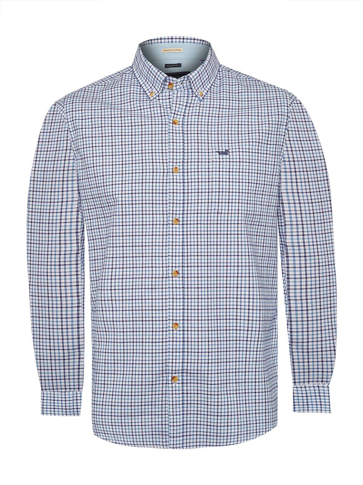 CAMISA ALGODÓN ORGÁNICO HOMBRE ROCKFORD AZUL VIYELLABUT - 1