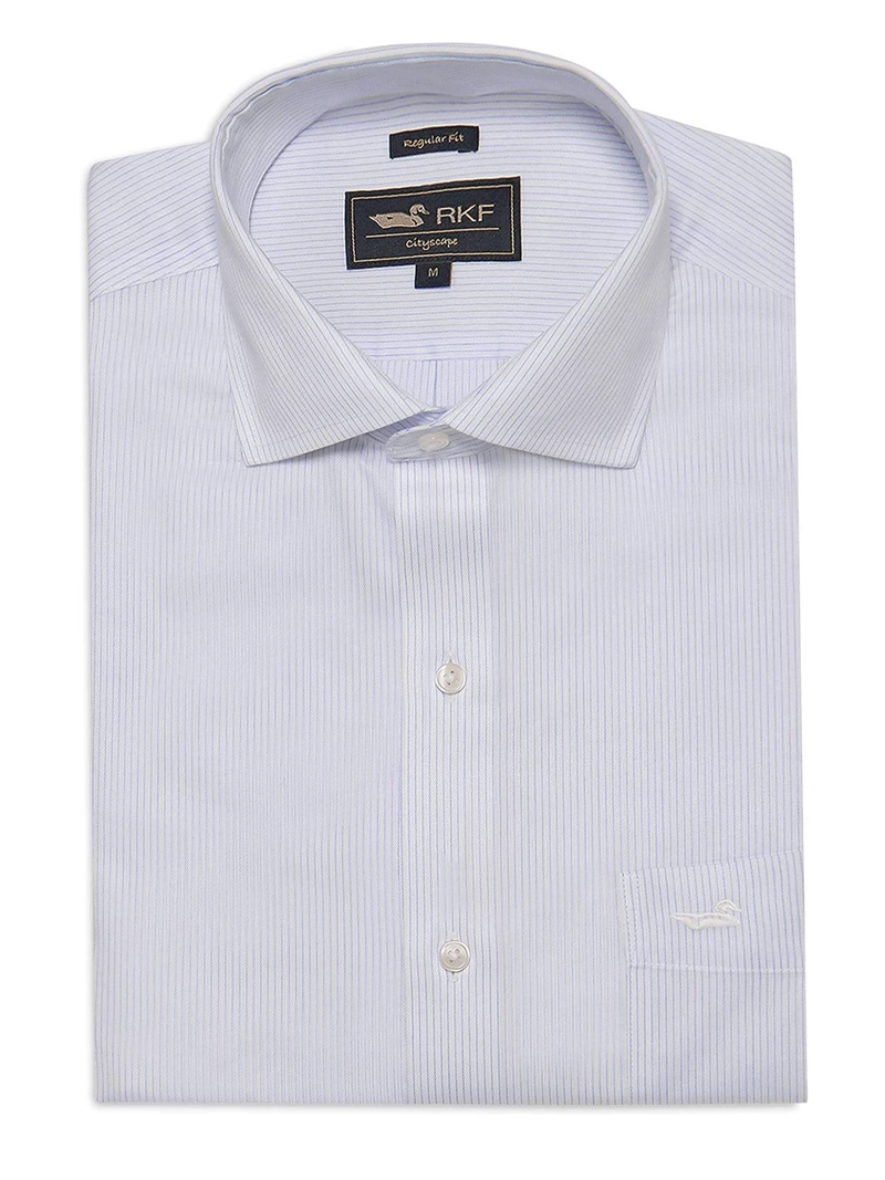 CAMISA ALGODÓN ORGÁNICO HOMBRE ROCKFORD BLANCO CUELLO ITALIANO WF - 1