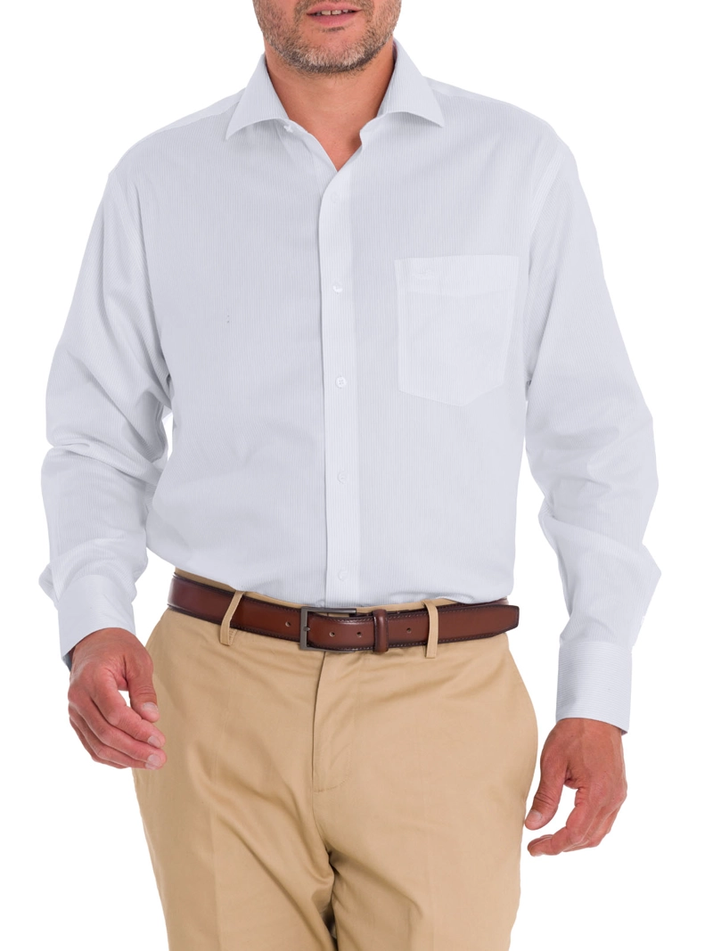 CAMISA ALGODÓN ORGÁNICO HOMBRE ROCKFORD BLANCO CUELLO ITALIANO WF - 7