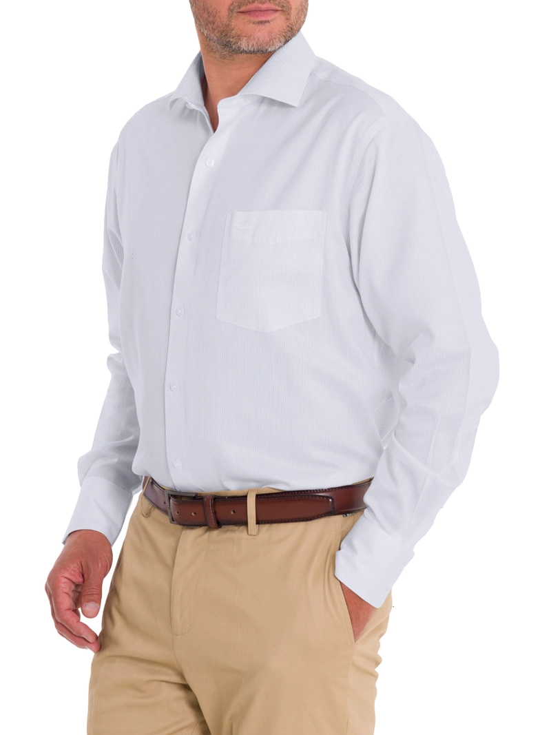 CAMISA ALGODÓN ORGÁNICO HOMBRE ROCKFORD BLANCO CUELLO ITALIANO WF - 8