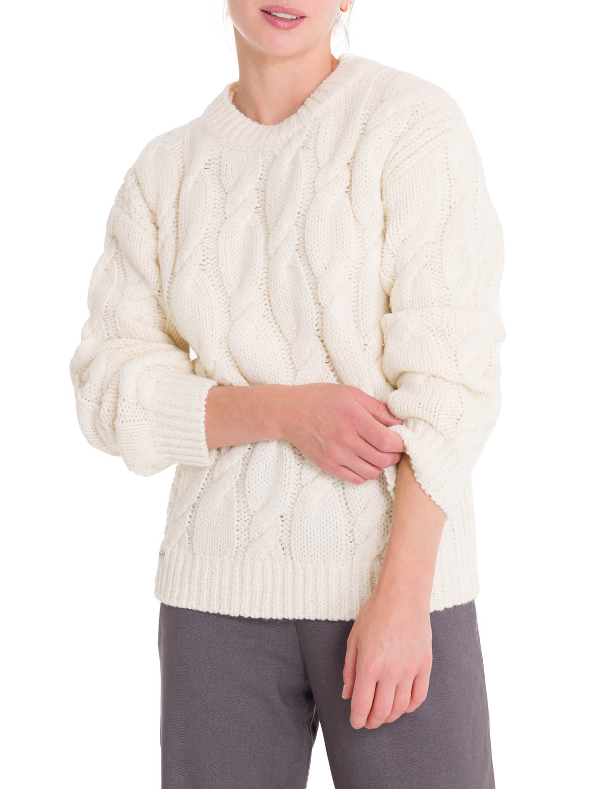 CHALECO MUJER ROCKFORD BLANCO FIBRAS NATURALES RUMANY - 1