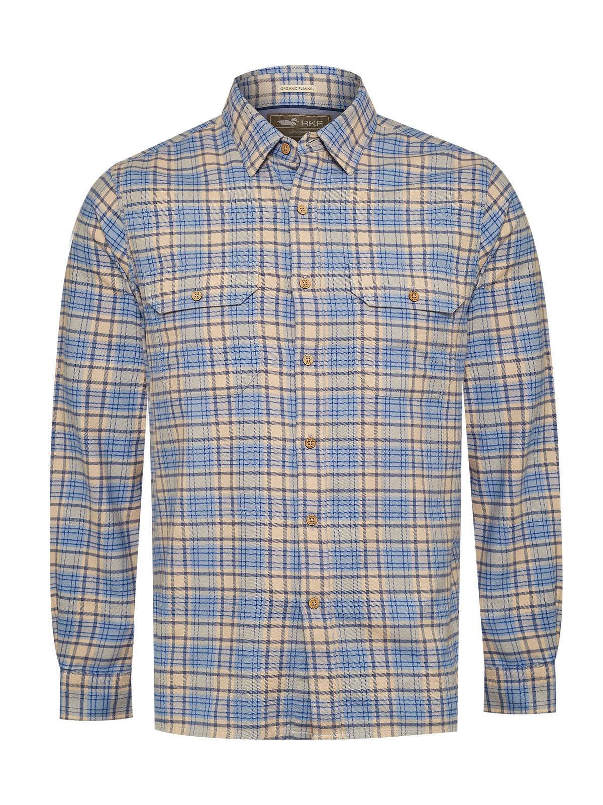 CAMISA ALGODÓN ORGÁNICO HOMBRE ROCKFORD AZUL PADUA - 1