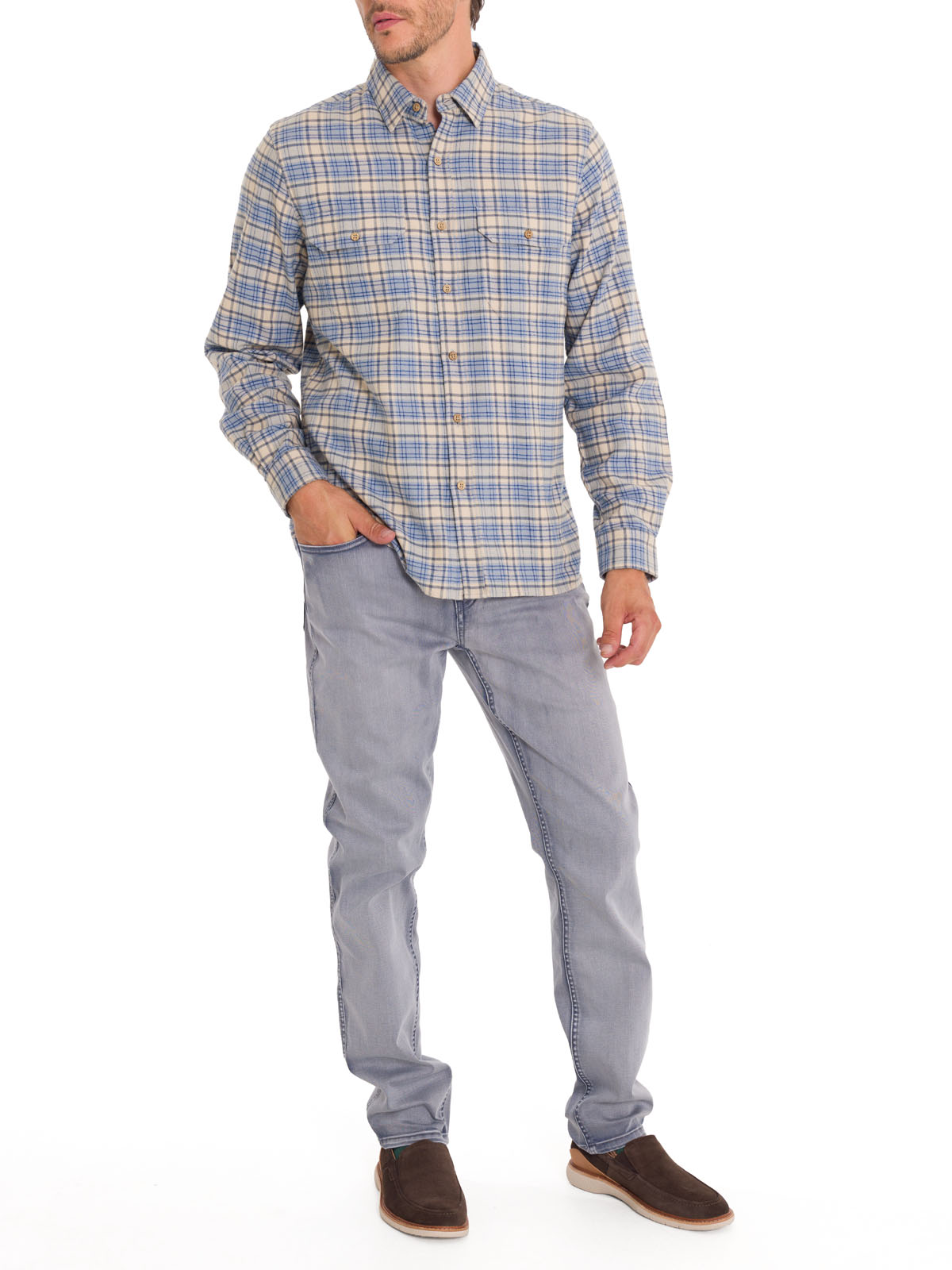 CAMISA ALGODÓN ORGÁNICO HOMBRE ROCKFORD AZUL PADUA - 9
