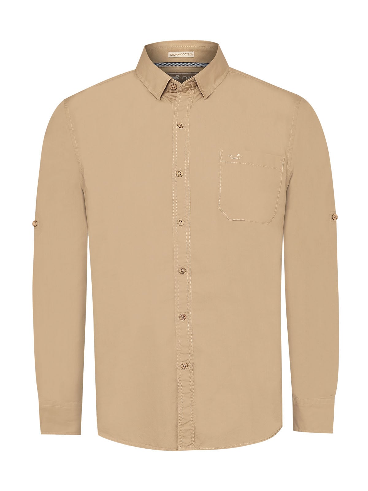 CAMISA ALGODÓN ORGÁNICO HOMBRE ROCKFORD CAFÉ GALITON - 1