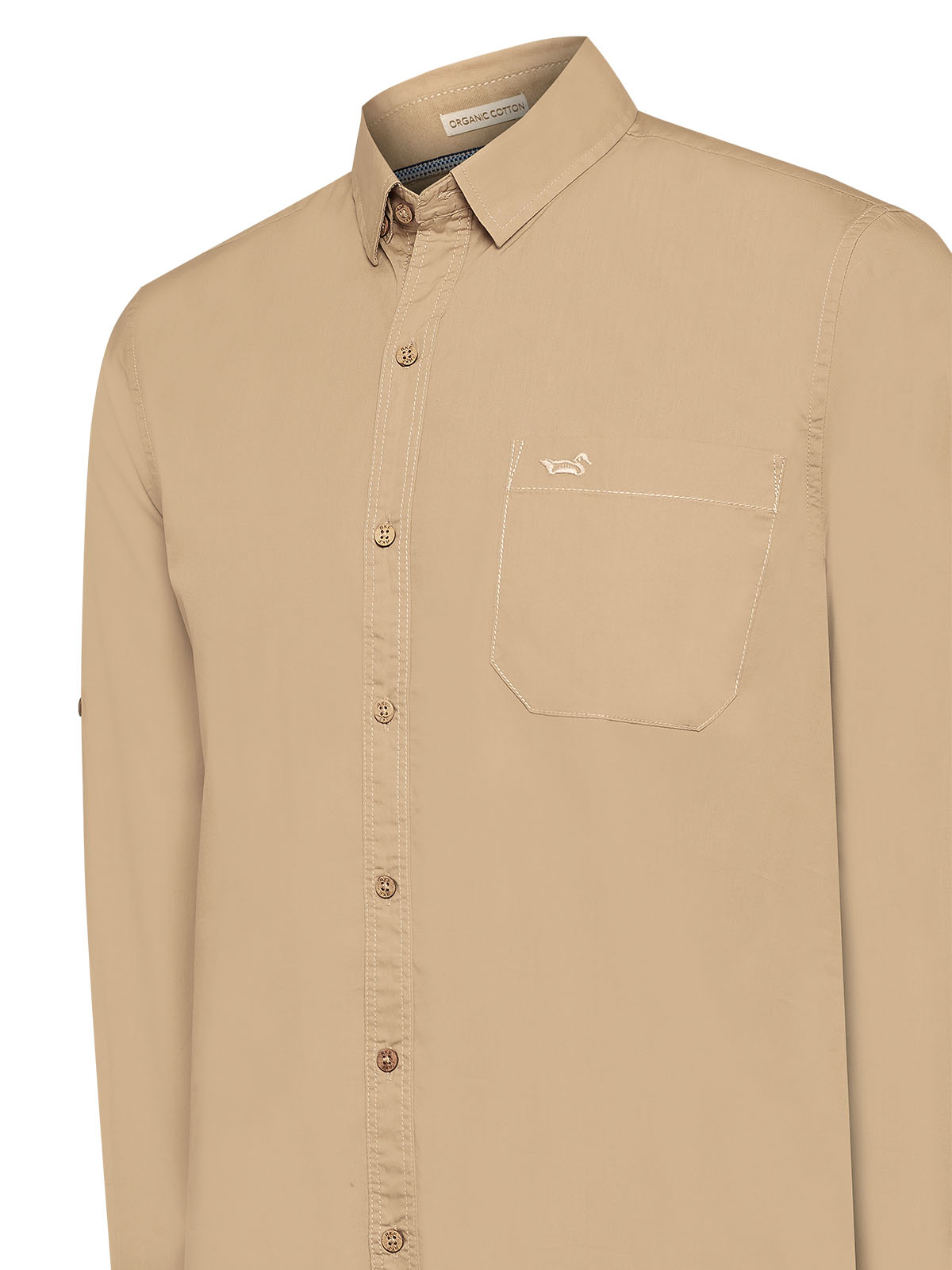 CAMISA ALGODÓN ORGÁNICO HOMBRE ROCKFORD CAFÉ GALITON - 4