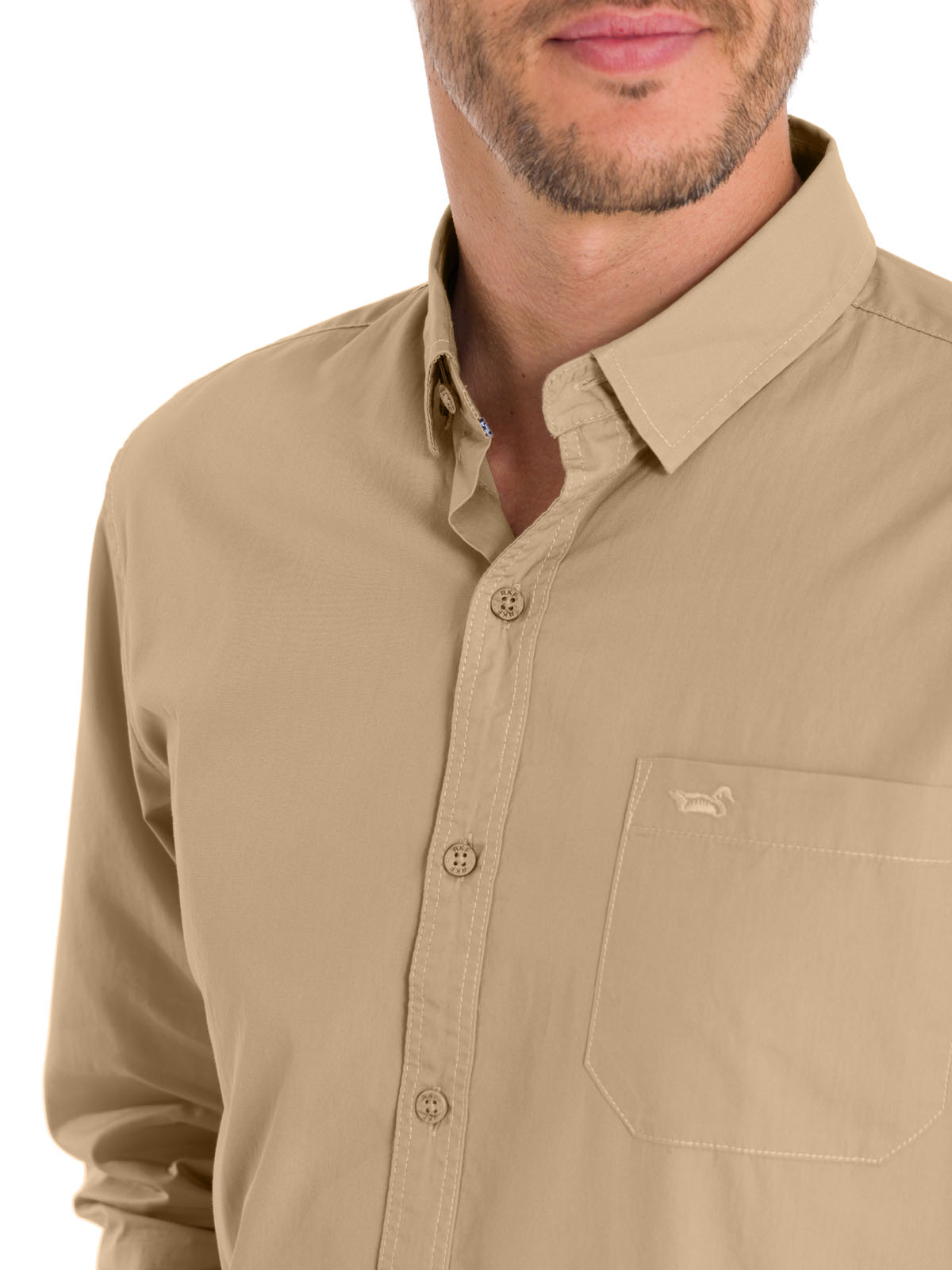 CAMISA ALGODÓN ORGÁNICO HOMBRE ROCKFORD CAFÉ GALITON - 8