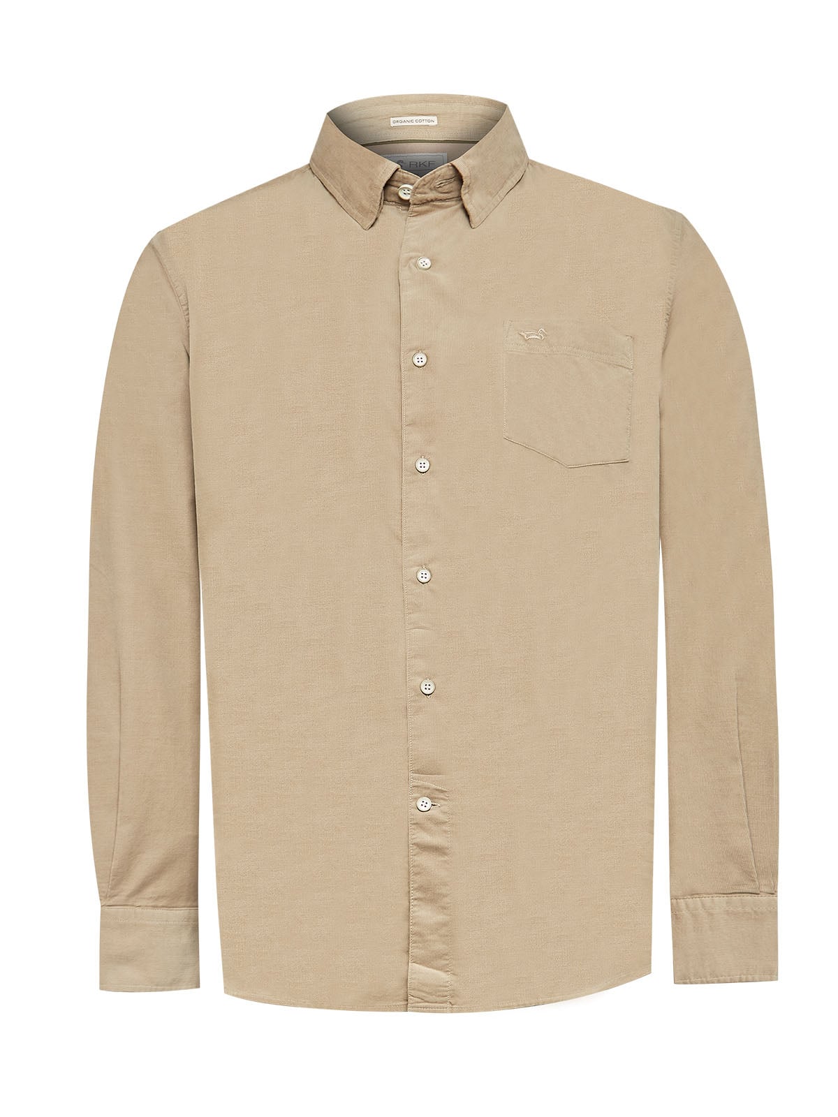 CAMISA ALGODÓN ORGÁNICO HOMBRE ROCKFORD BEIGE CORDUROY - 1
