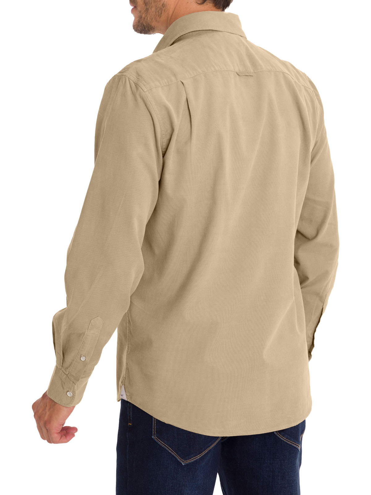 CAMISA ALGODÓN ORGÁNICO HOMBRE ROCKFORD BEIGE CORDUROY - 7