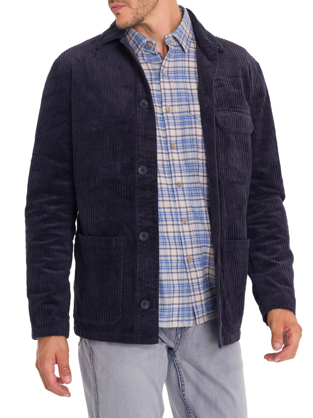 CHAQUETA ALGODÓN ORGÁNICO HOMBRE ROCKFORD AZUL BELLAGIO - 5