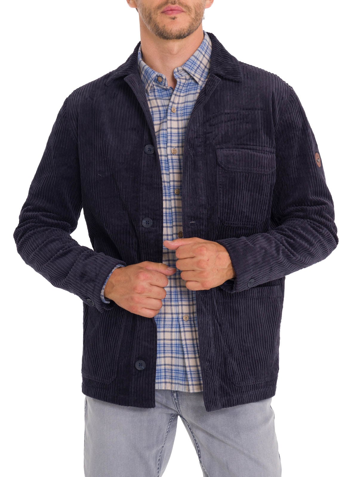 CHAQUETA ALGODÓN ORGÁNICO HOMBRE ROCKFORD AZUL BELLAGIO - 6