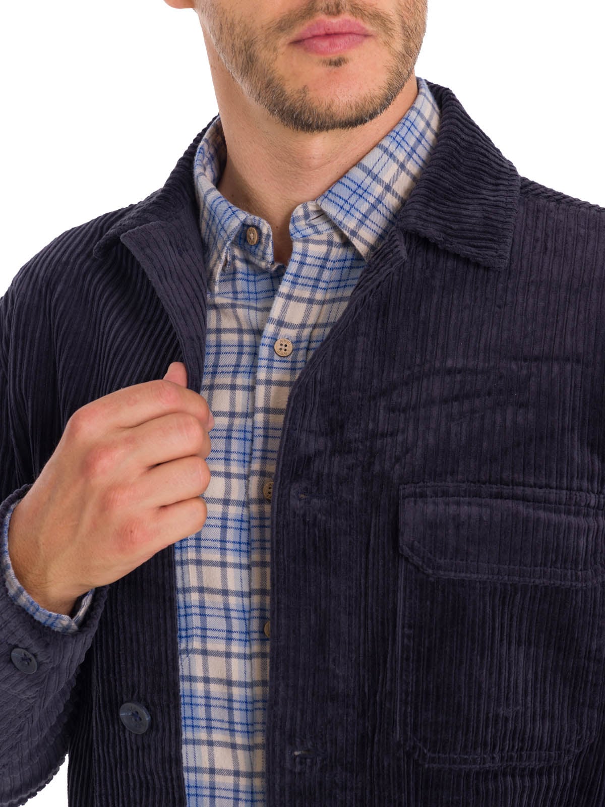 CHAQUETA ALGODÓN ORGÁNICO HOMBRE ROCKFORD AZUL BELLAGIO - 8