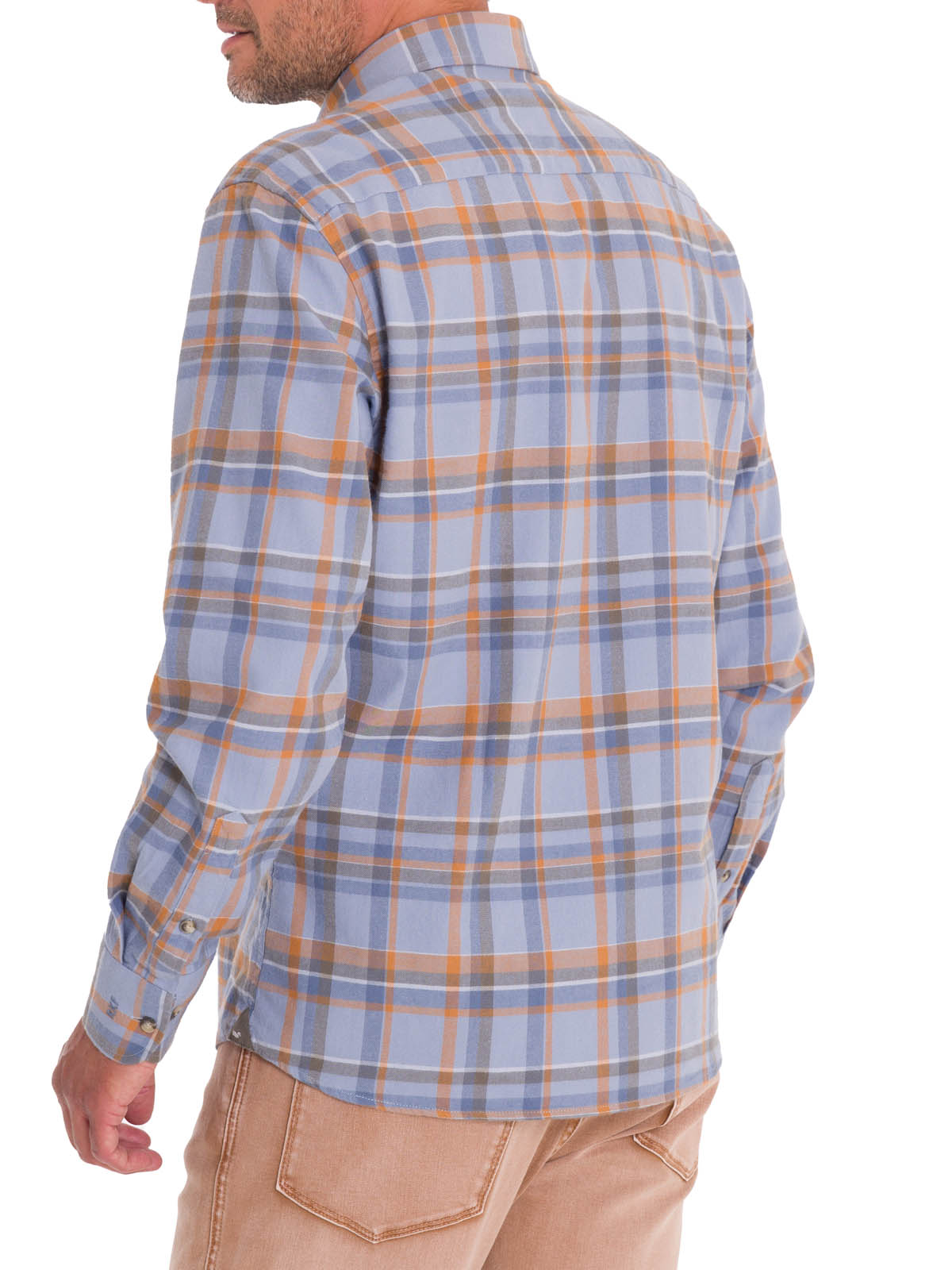 CAMISA ALGODÓN ORGÁNICO HOMBRE ROCKFORD AZUL FLANNEL - 4