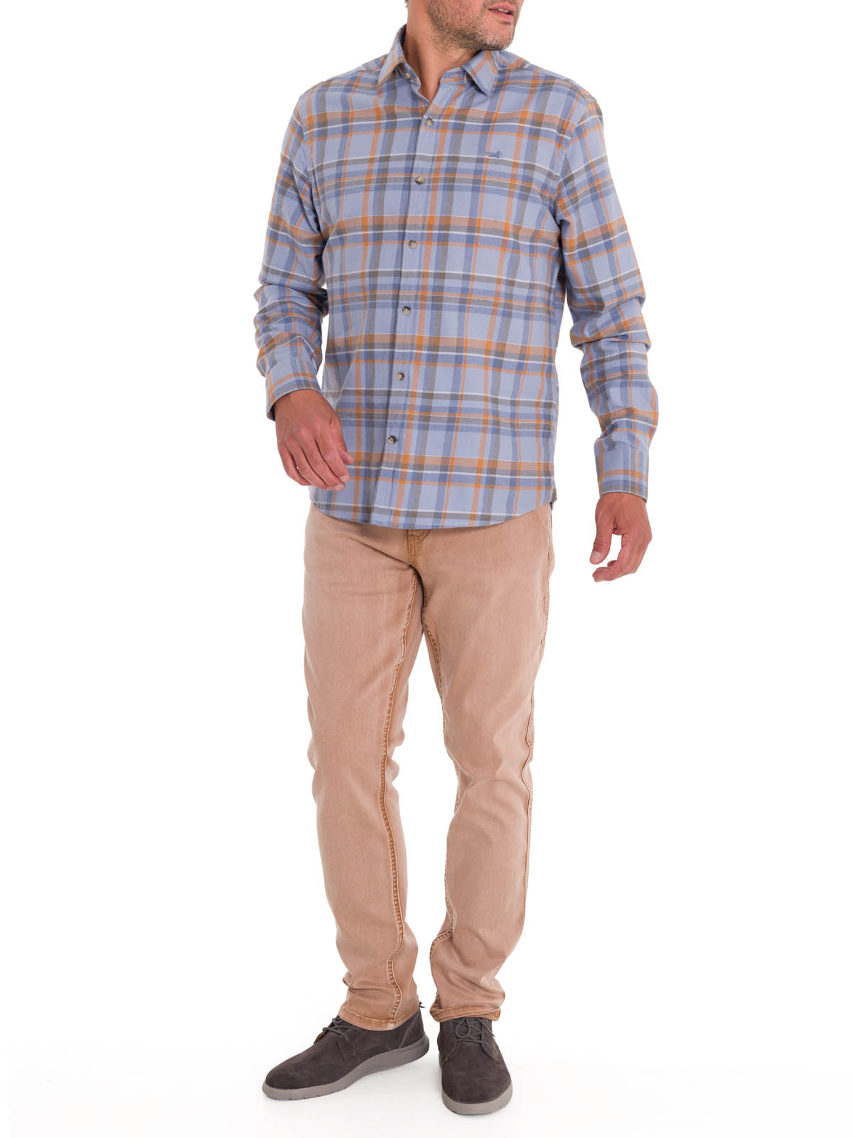 CAMISA ALGODÓN ORGÁNICO HOMBRE ROCKFORD AZUL FLANNEL - 6