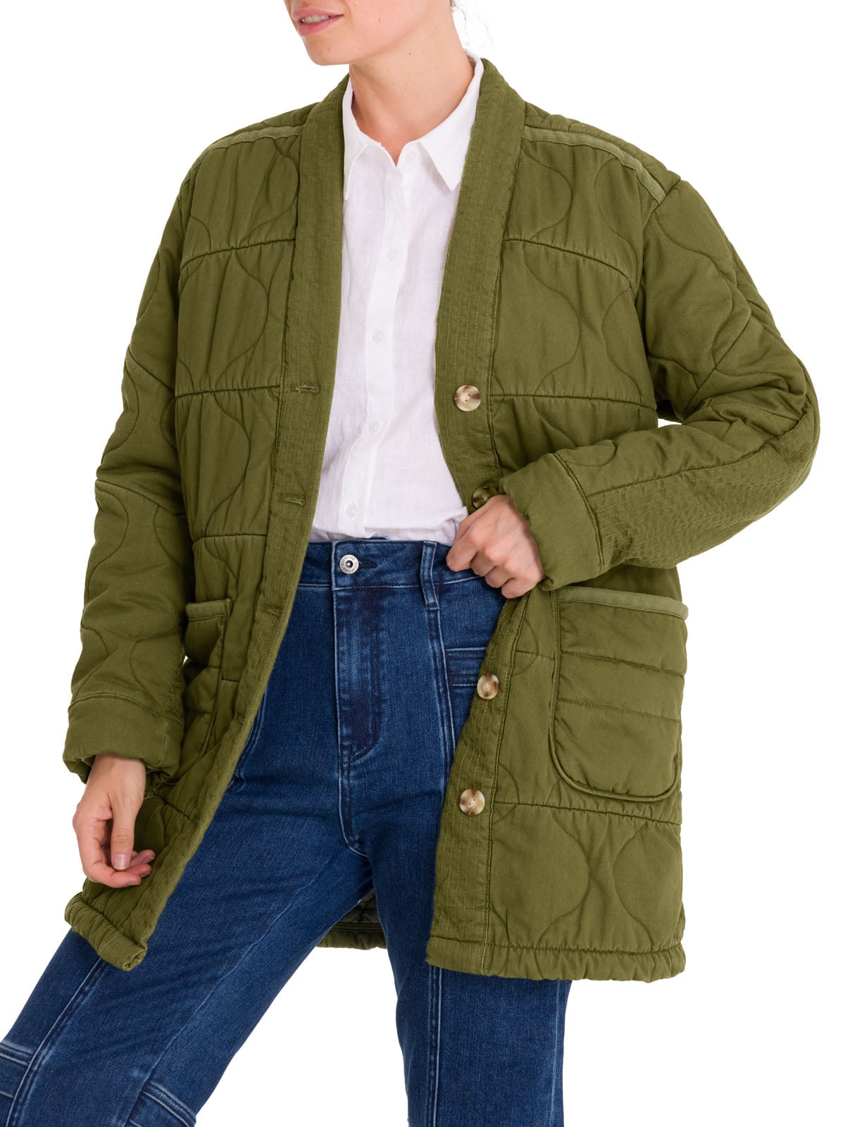 CHAQUETA ALGODÓN ORGÁNICO MUJER ROCKFORD VERDE THERMORE MALAWI - 5