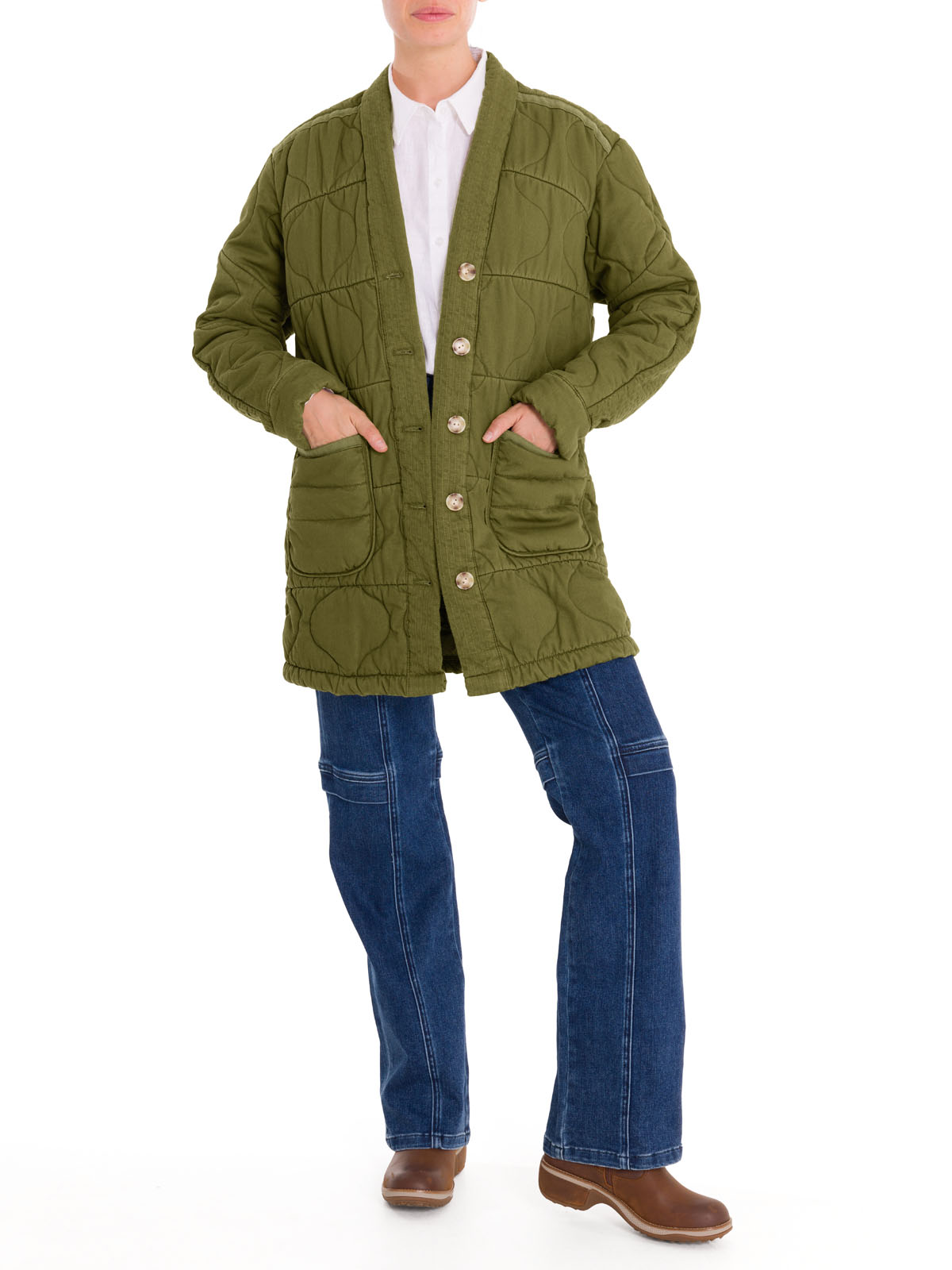 CHAQUETA ALGODÓN ORGÁNICO MUJER ROCKFORD VERDE THERMORE MALAWI - 9