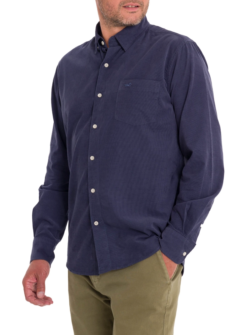 CAMISA ALGODÓN ORGÁNICO HOMBRE ROCKFORD AZUL CORDUROY - 6