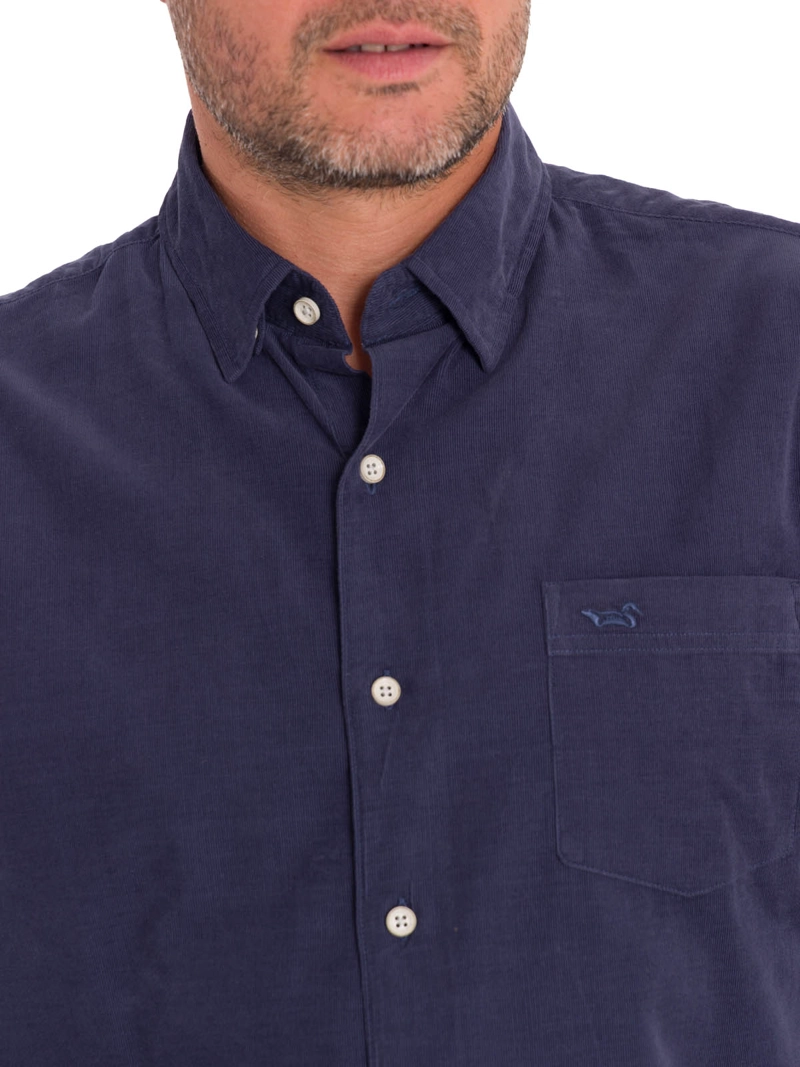 CAMISA ALGODÓN ORGÁNICO HOMBRE ROCKFORD AZUL CORDUROY - 8