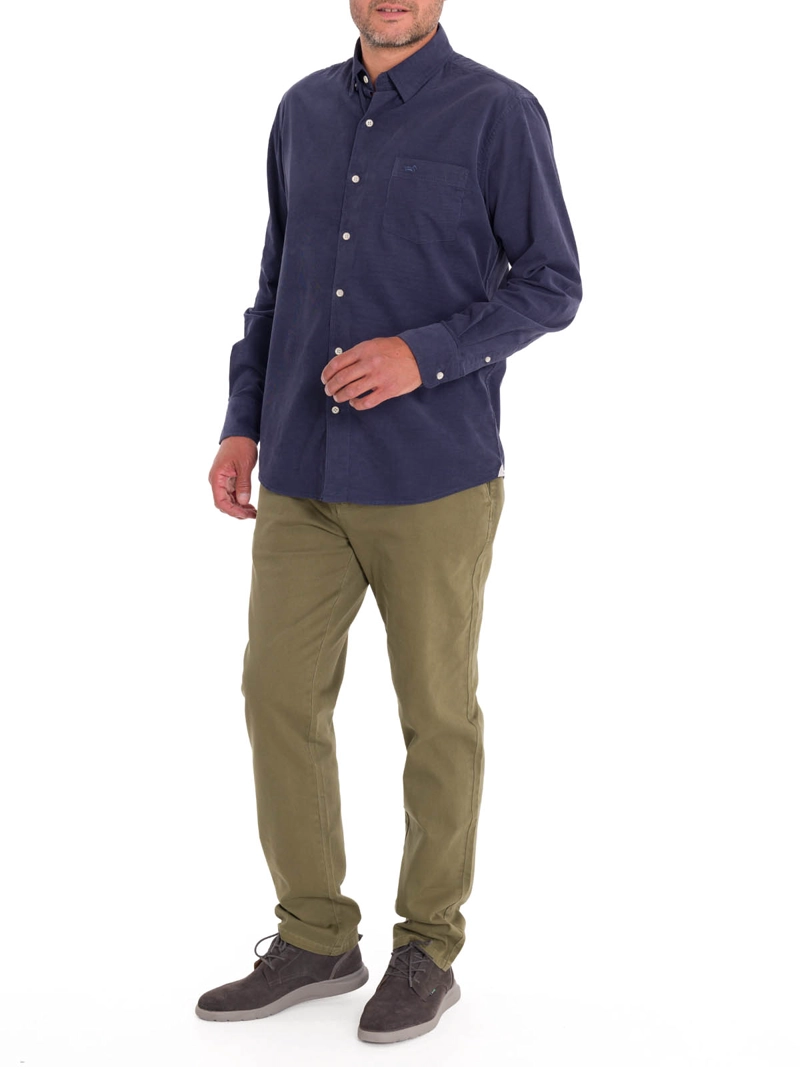 CAMISA ALGODÓN ORGÁNICO HOMBRE ROCKFORD AZUL CORDUROY - 9