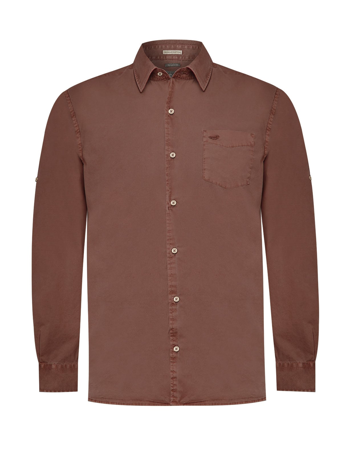 CAMISA ALGODÓN ORGÁNICO HOMBRE ROCKFORD BURDEO LEEDS - 1