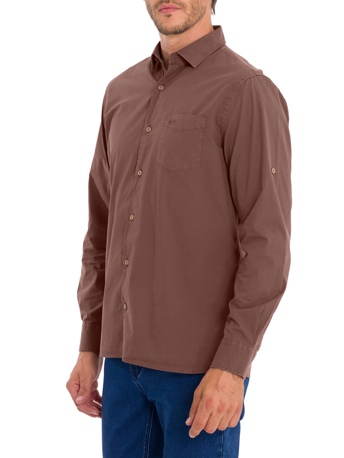 CAMISA ALGODÓN ORGÁNICO HOMBRE ROCKFORD BURDEO LEEDS - 6