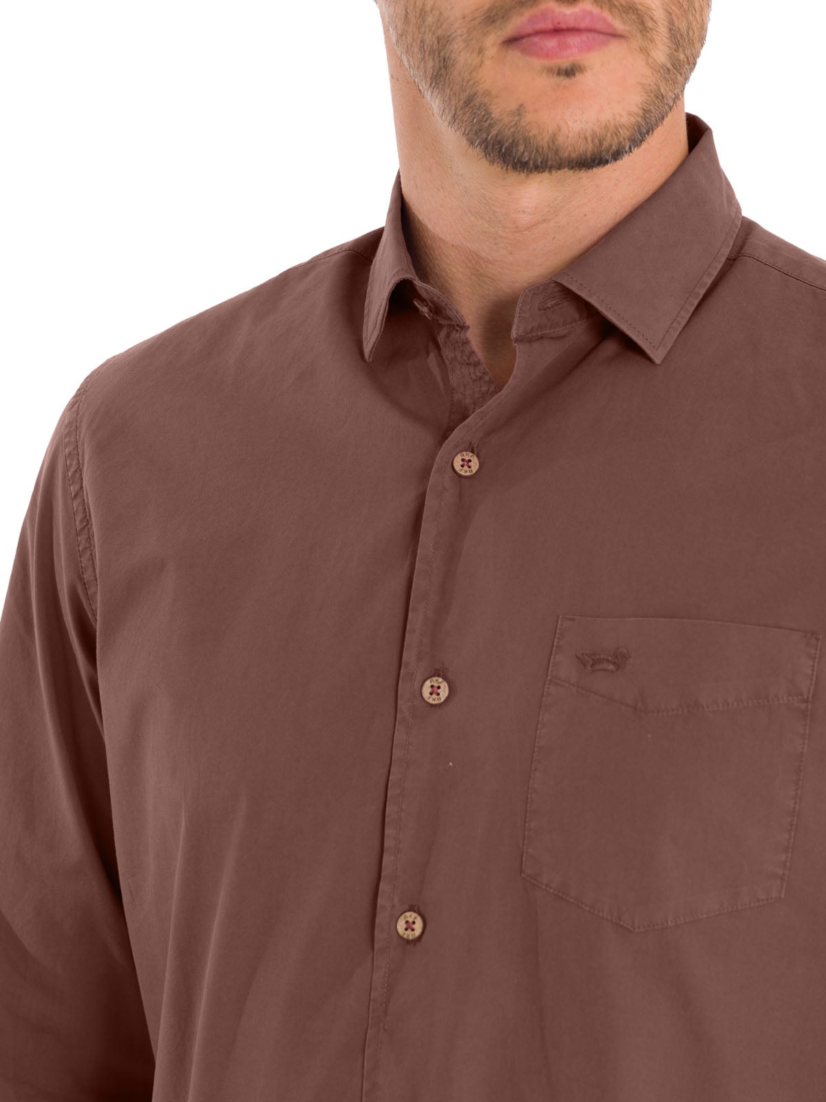 CAMISA ALGODÓN ORGÁNICO HOMBRE ROCKFORD BURDEO LEEDS - 8