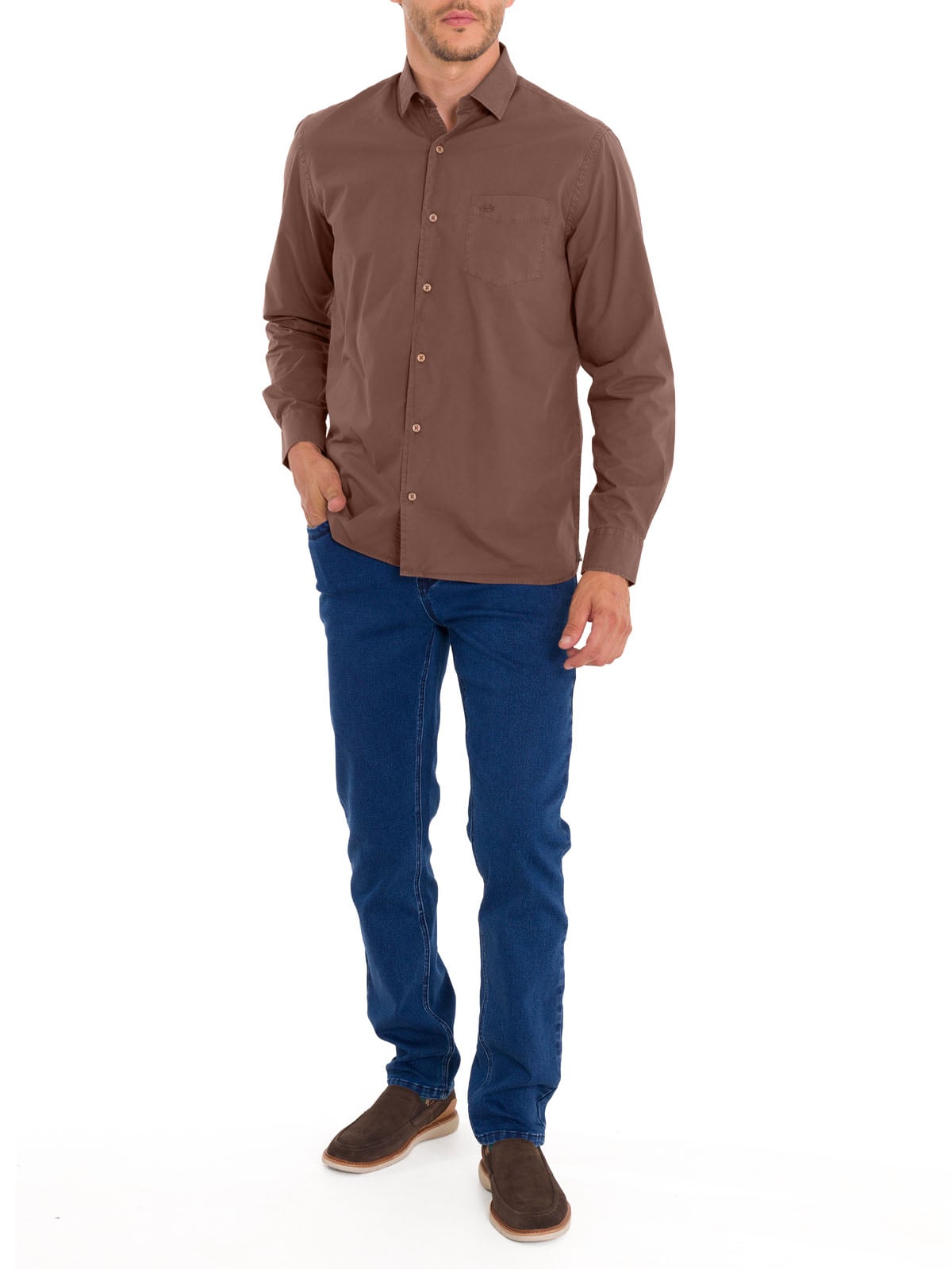CAMISA ALGODÓN ORGÁNICO HOMBRE ROCKFORD BURDEO LEEDS - 9