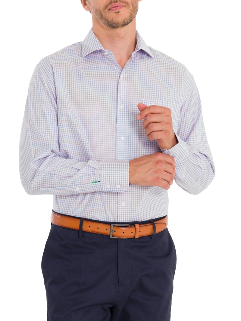 CAMISA ALGODÓN ORGÁNICO HOMBRE ROCKFORD BLANCO CUELLO ITALIANO WF - 7