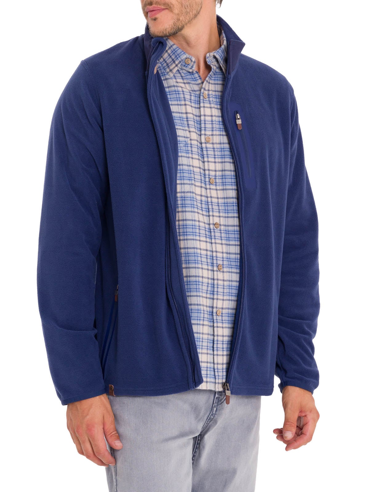 POLAR HOMBRE ROCKFORD AZUL FIBRAS RECICLADAS GLASGOW - 1