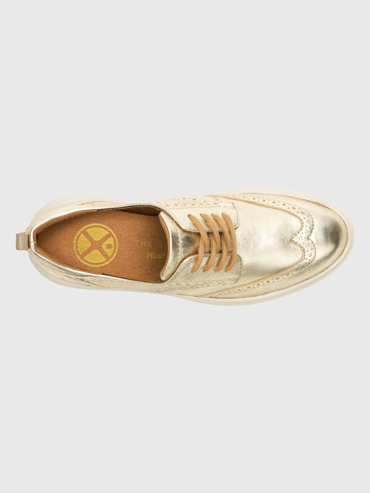 ZAPATO CUERO MUJER JOY WINGTIP DORADO HUSH PUPPIES - 6