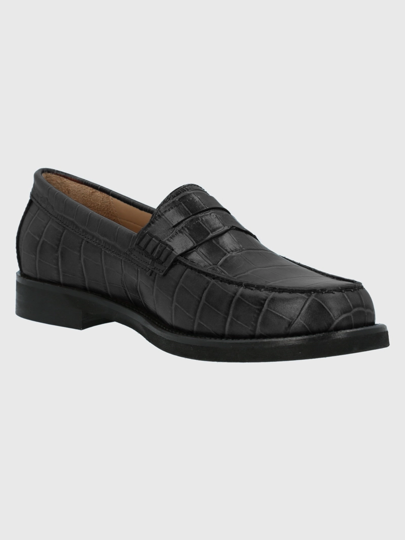 MOCASIN CUERO MUJER UMA NEGRO HUSH PUPPIES - 1