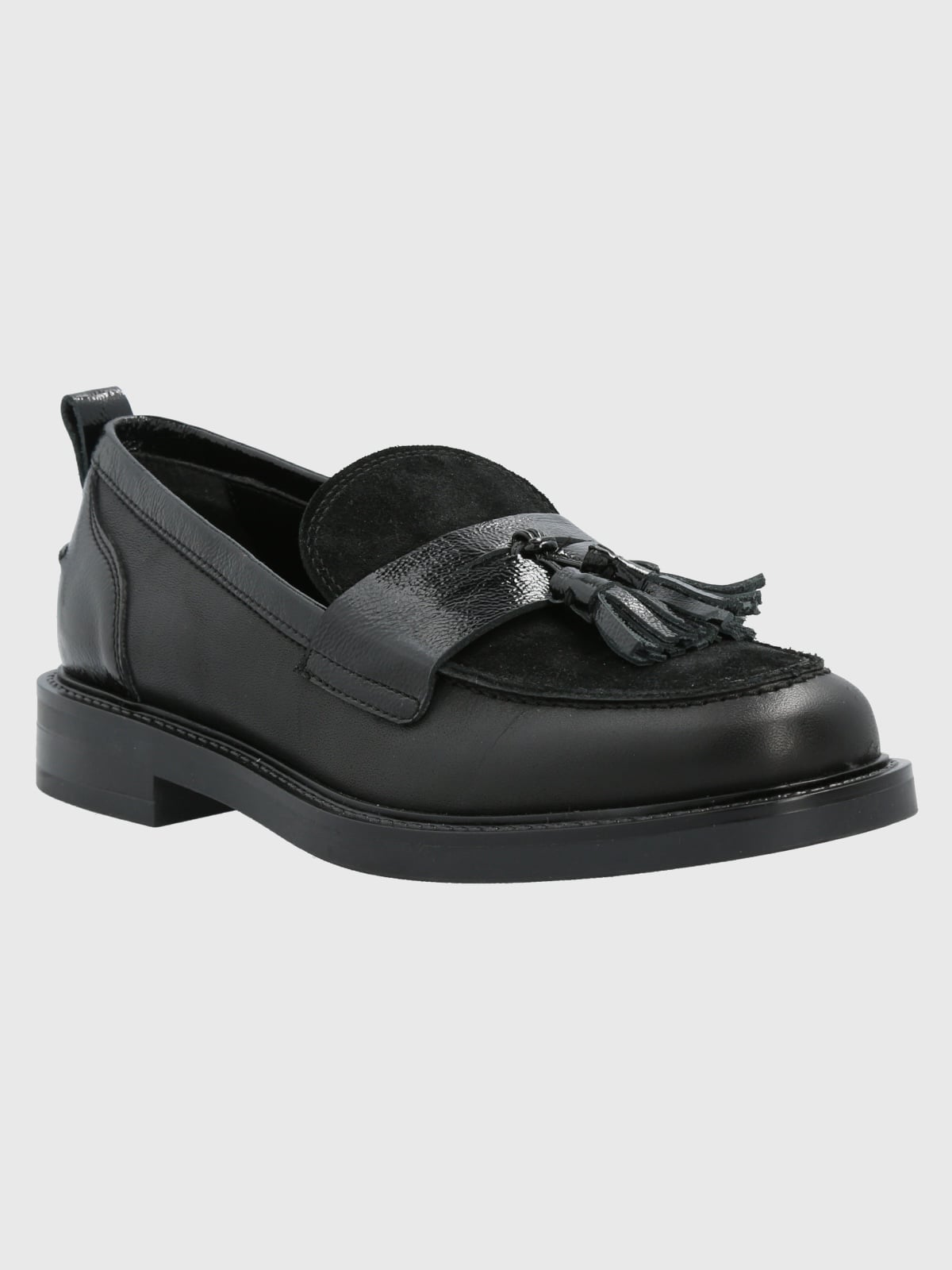 MOCASÍN CUERO MUJER WYATT NEGRO HUSH PUPPIES - 1