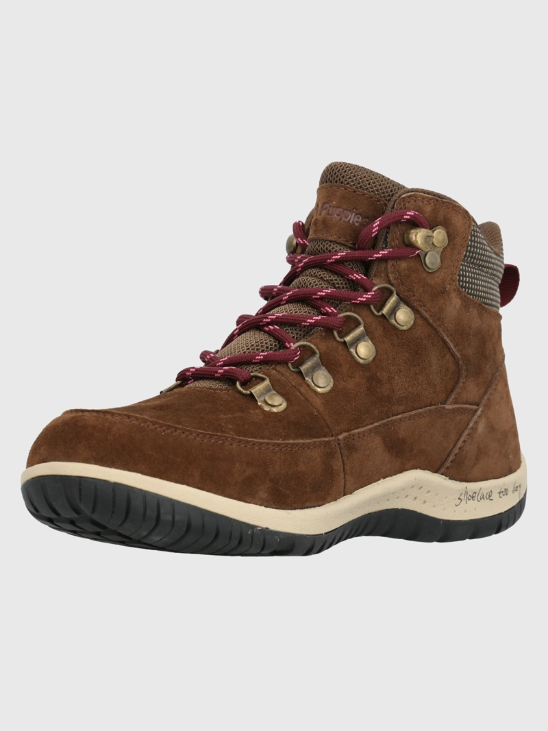 BOTIN CUERO MUJER EMUR CAFE  HUSH PUPPIES - 5