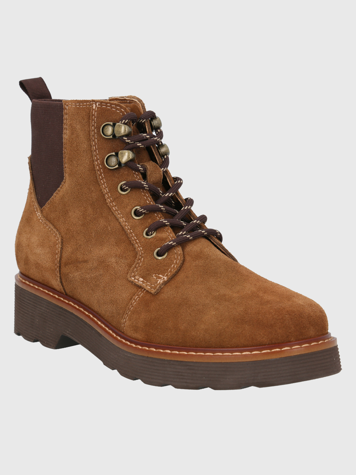 BOTIN CUERO MUJER DIDI CAFE  CLARO HUSH PUPPIES - 1