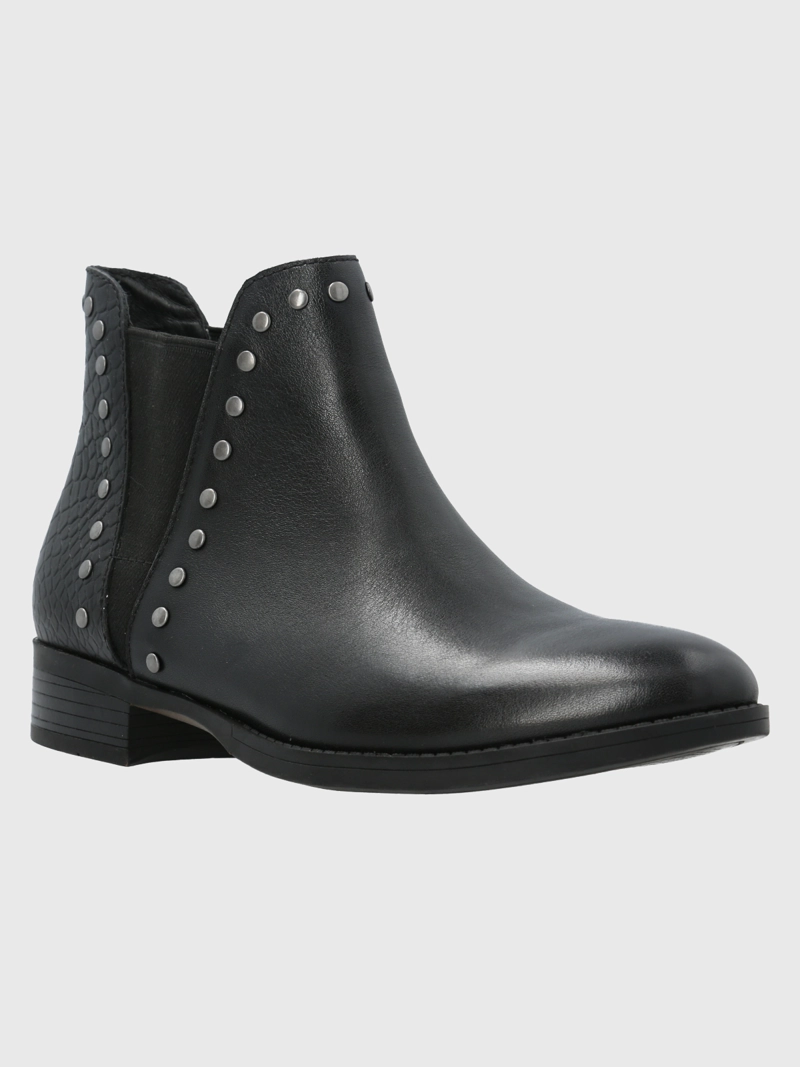 BOTIN CUERO MUJER ALVA NEGRO HUSH PUPPIES - 1
