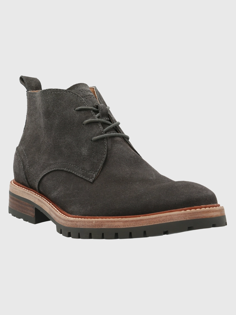BOTÍN CUERO HOMBRE MILVIO GRIS OSCURO HUSH PUPPIES - 1
